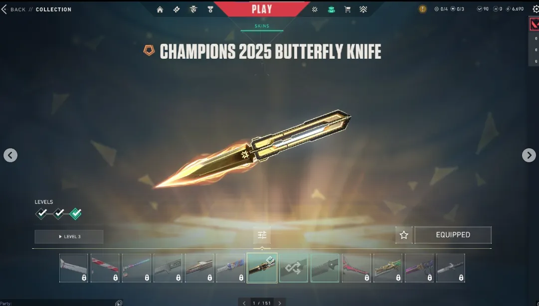 EU ✨Level 20 Pus 🔥 2025 Champion Vandal + Champion Knife Full Upgraded ✨2025 Champion Bundle Full Purchased🔥760 VP in account🔥 Smurf ✅ Instant Delivery